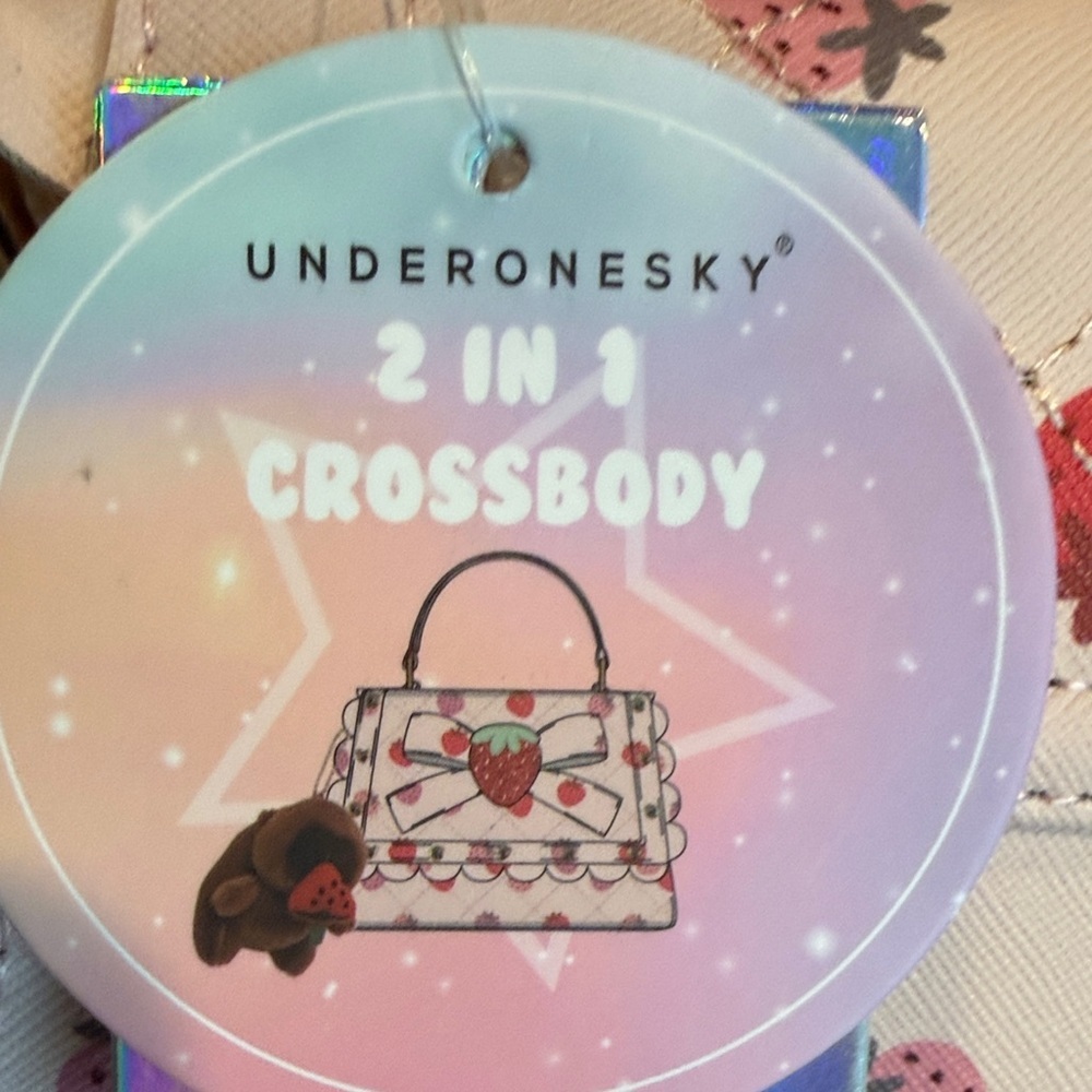 NWT Strawberry Accent Pink Crossbody Bag - Picture 2 of 9